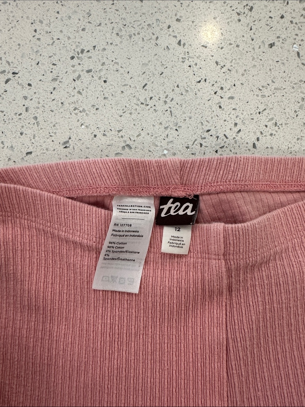 Tea Collection Ribbed Pink Leggings - Picture 2 of 5